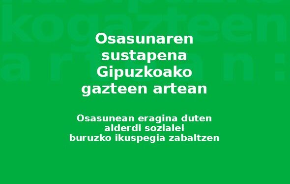 La promoción de la salud en la población joven de Gipuzkoa
